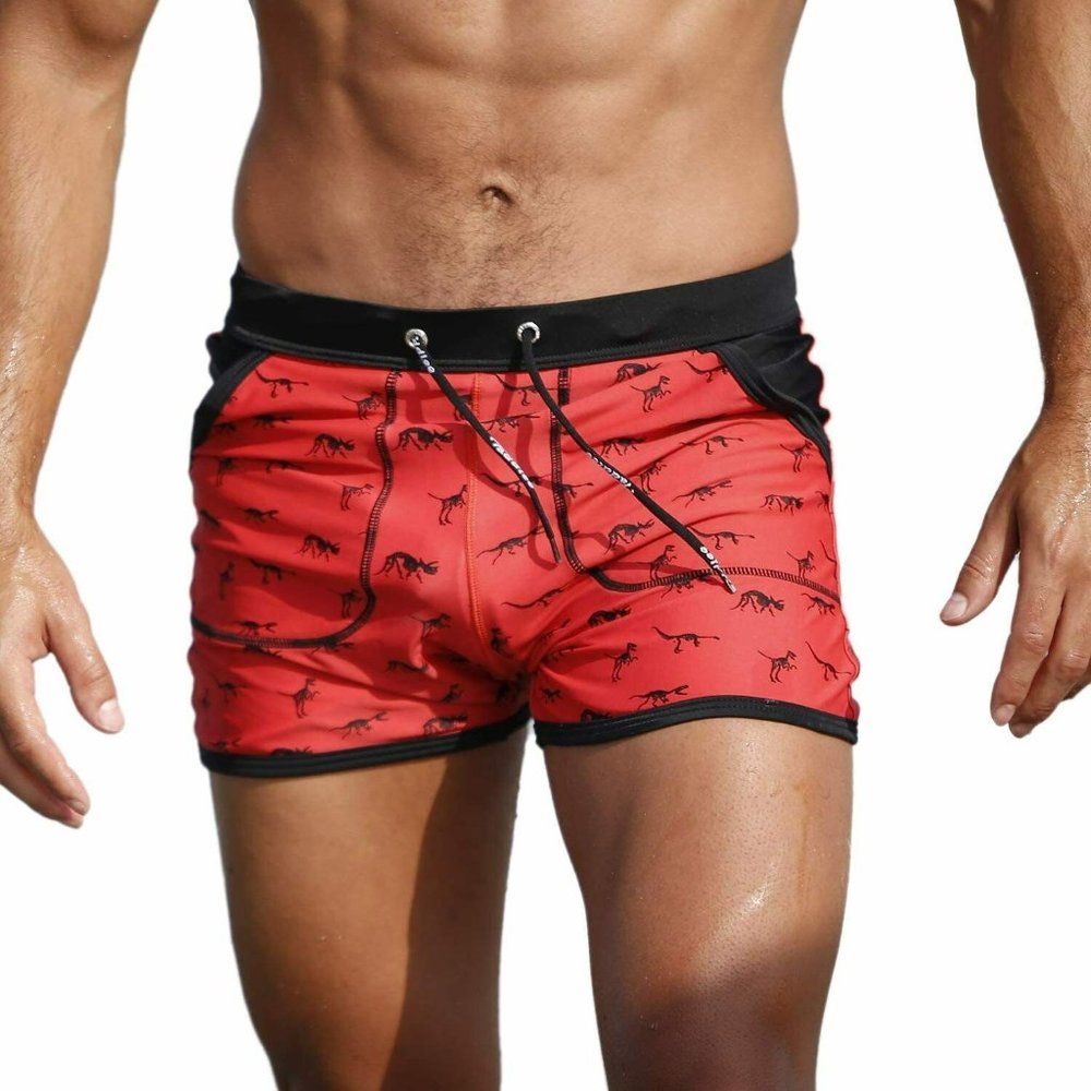 Taddlee Men's Swim Boxer Brief Surf Shorts NWT